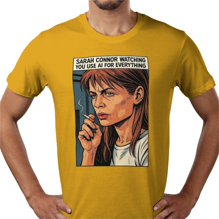 Terminator's Sarah Connor Watching You Use AI T-shirt