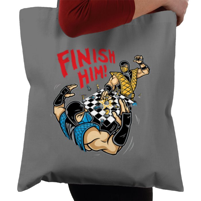 Mortal Kombat - Finish Him Chess Tote Bag