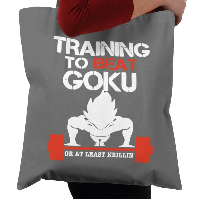 Dragonball Z - Training To Beat Goku Tote Bag