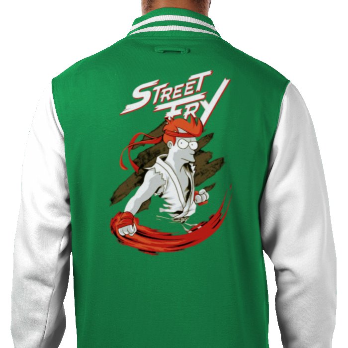 Futurama x Street Fighter - Street Fry Varsity Jacket