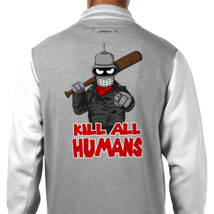 Futurama x The Walking Dead - Kill All Humans Varsity Jacket