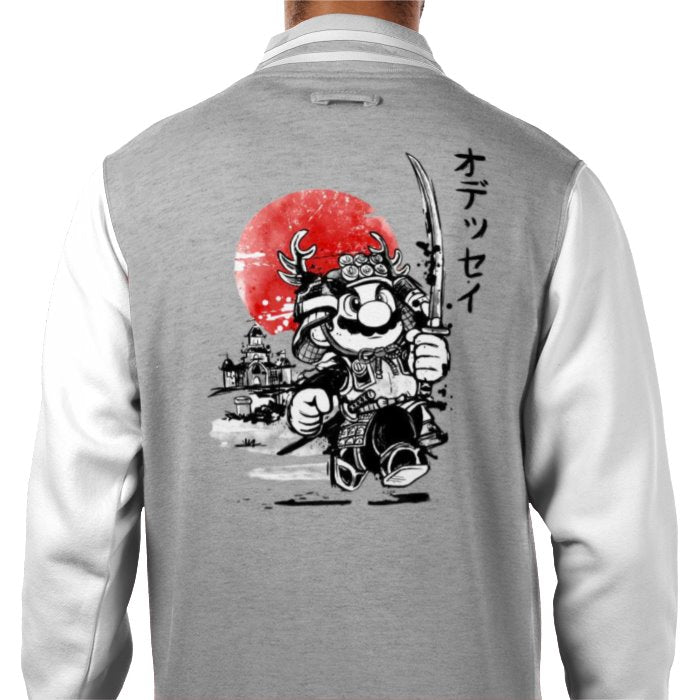 Super Mario Bro's - Samurai Mario Theme Varsity Jacket