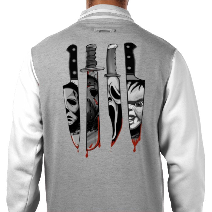 Horror Knifes Theme Varsity Jacket