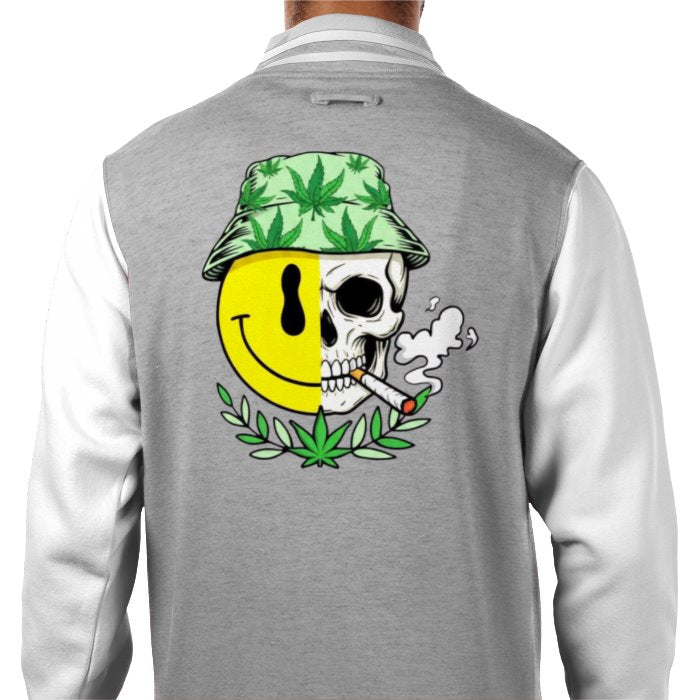 Emoji Skull Varsity Jacket