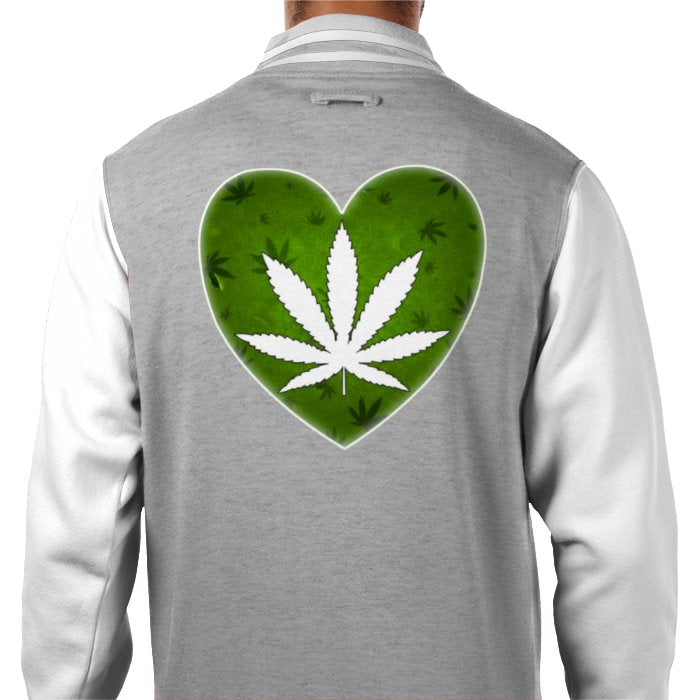 Cannabis Heart Varsity Jacket