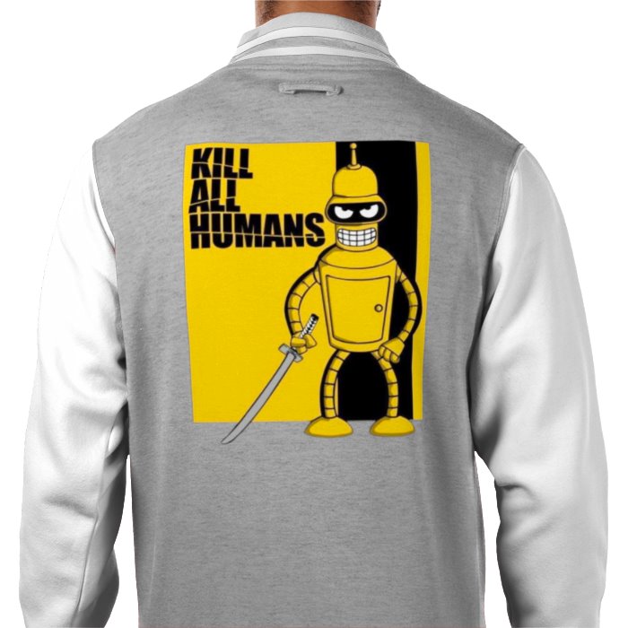 Futurama x Kill Bill - Kill All Humans Varsity Jacket