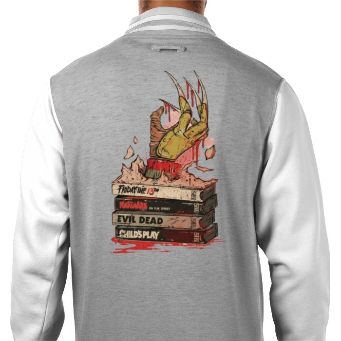 VHS Horror Tapes Freddy Theme Varsity Jacket