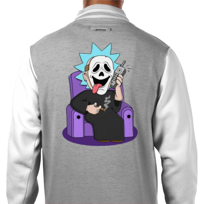 Rick & Morty & Scream - Ghost Rick Varsity Jacket