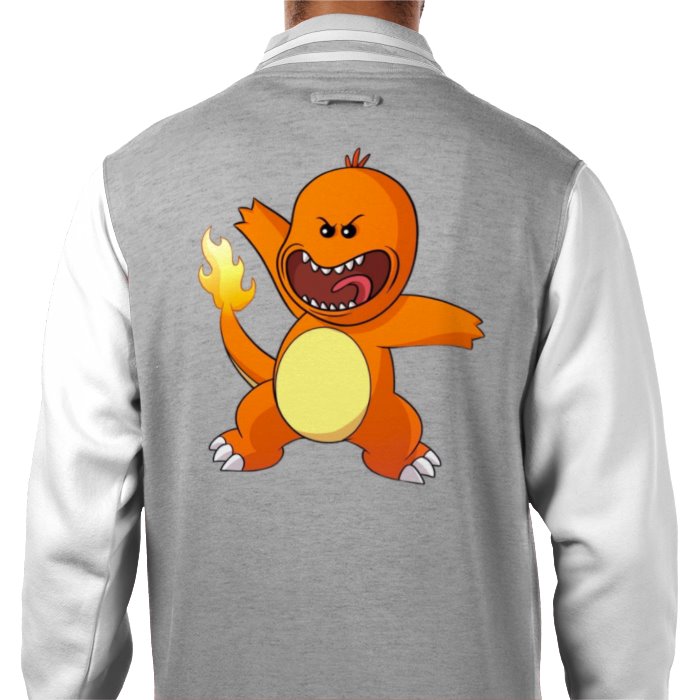 Rick & Morty & Pokémon - Charmander Varsity Jacket