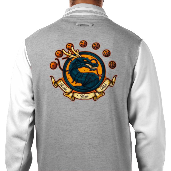 Dragon Ball Z & Mortal Kombat - Make Your Wish Varsity Jacket