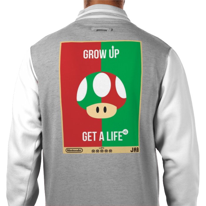 Super Mario Bro's - Get A Life Varsity Jacket