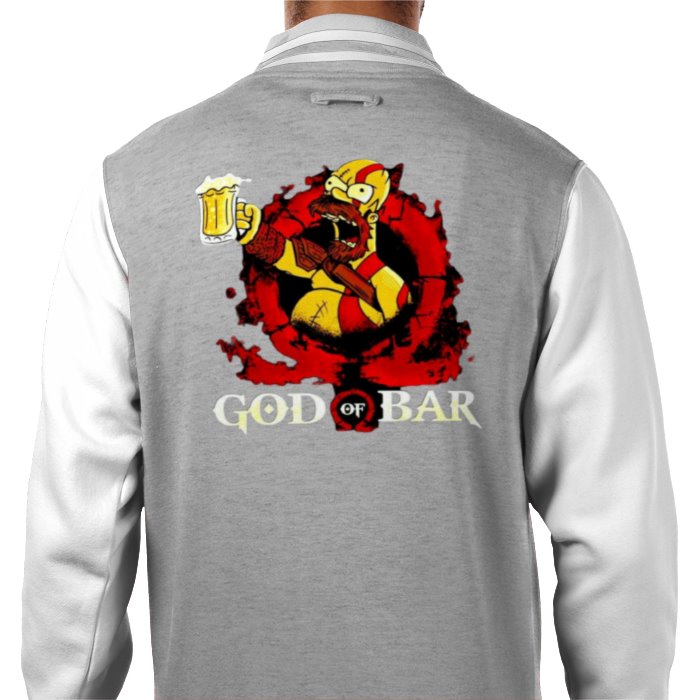 The Simpsons & God Of War - God Of Bar Varsity Jacket