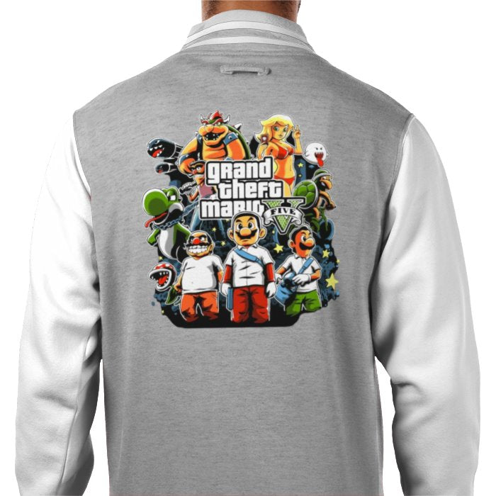 Grand Theft Auto & Super Mario Bro's - Grand Theft Mario Varsity Jacket