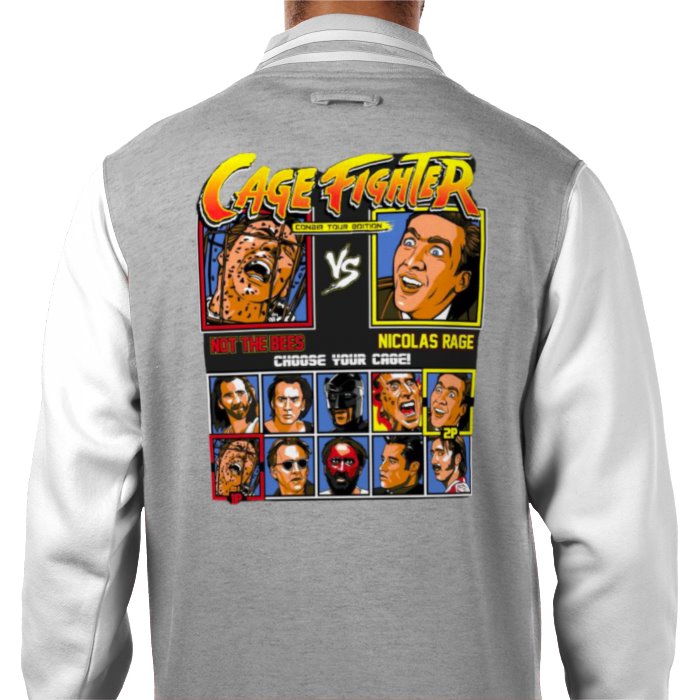 Nicholas Cage & Street Fighter - Cage Fighter Varsity Jacket