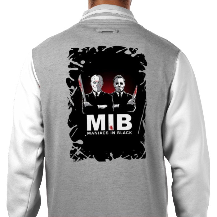 Men In Black & Friday 13th & Halloween - Maniacs In Black Varsity Jacket