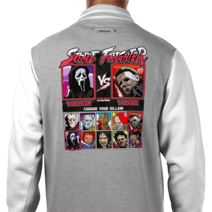 Horror Movies & Street Fighter - Street Frighter Varsity Jacket