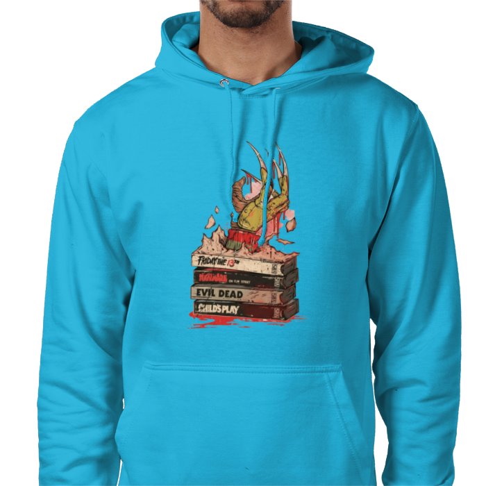VHS Horror Tapes - Freddy Edition Pocket Hoodie