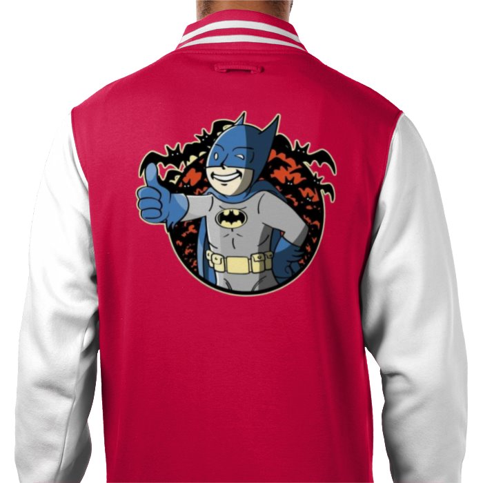 Fallout & Batman - Thumbs Up Varsity Jacket