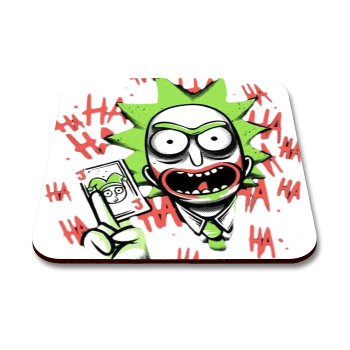 Rick & Morty x Batman - Joker Rick Square Coasters