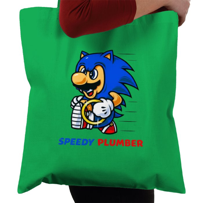 Super Mario Bro's x Sonic The Hedgehog - Speedy Plumber Tote Bag