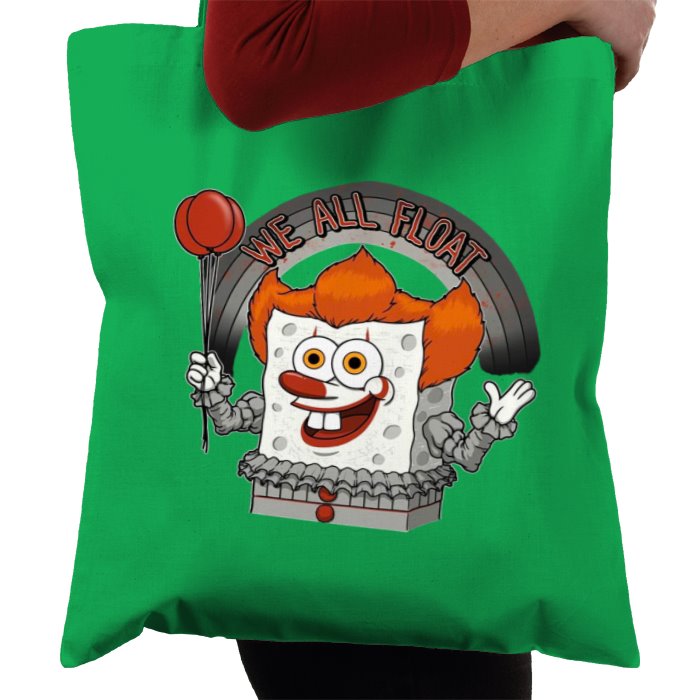 Pennywise IT x SpongeBob Square Pants - We All Float Tote Bag