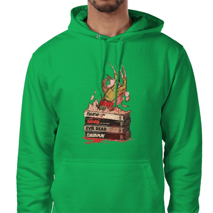 VHS Horror Tapes - Freddy Edition Pocket Hoodie