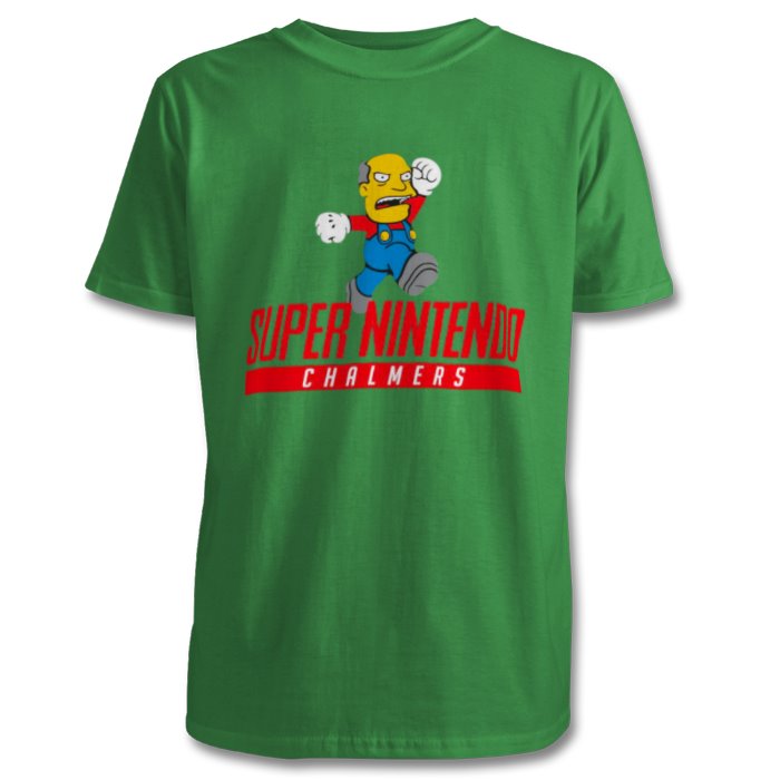 Super Nintendo & Super Mario Bro's & The Simpsons - Super Nintendo Chalmers T-shirt