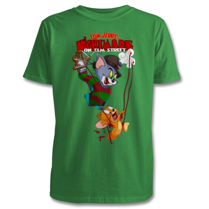 Tom And Jerry & A Nightmare On Elm Street - Freddy & Jerry T-shirt