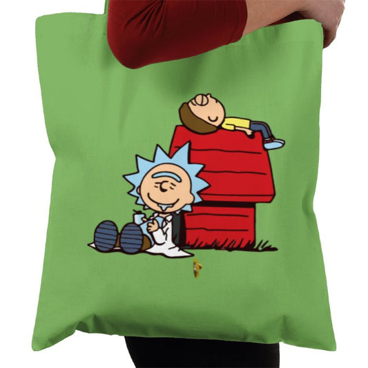 Rick & Morty & Snoopy - Snoopy Rick Tote Bag
