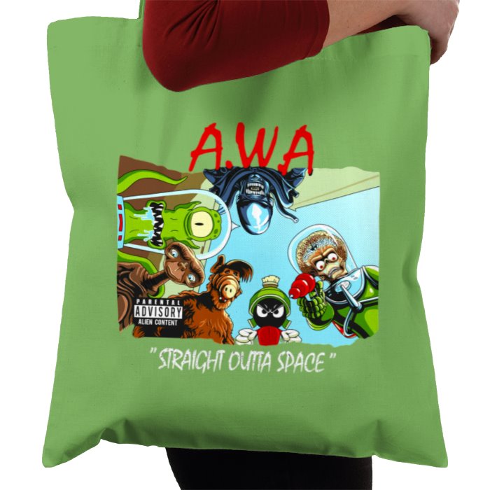 Cartoon Aliens x NWA - Aliens Without Attitude Tote Bag