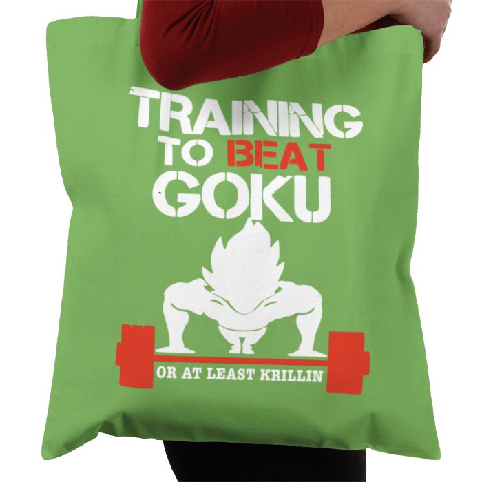 Dragonball Z - Training To Beat Goku Tote Bag