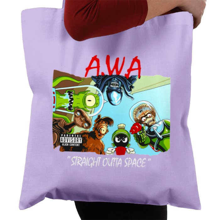 Cartoon Aliens x NWA - Aliens Without Attitude Tote Bag