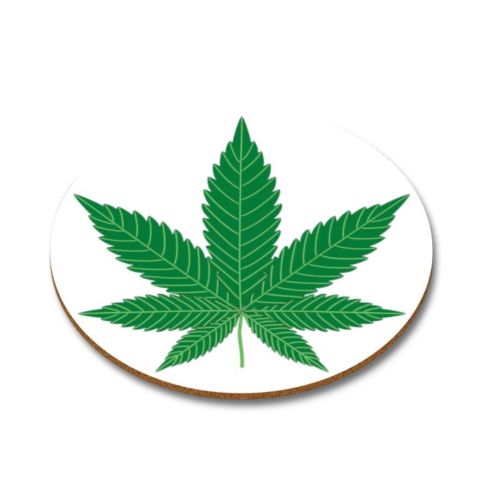 Cannabis Weed Leaf Round Coasters