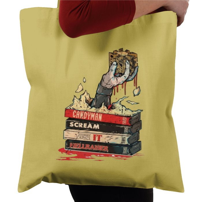 VHS Horror Tapes Hellraiser Theme Tote Bag