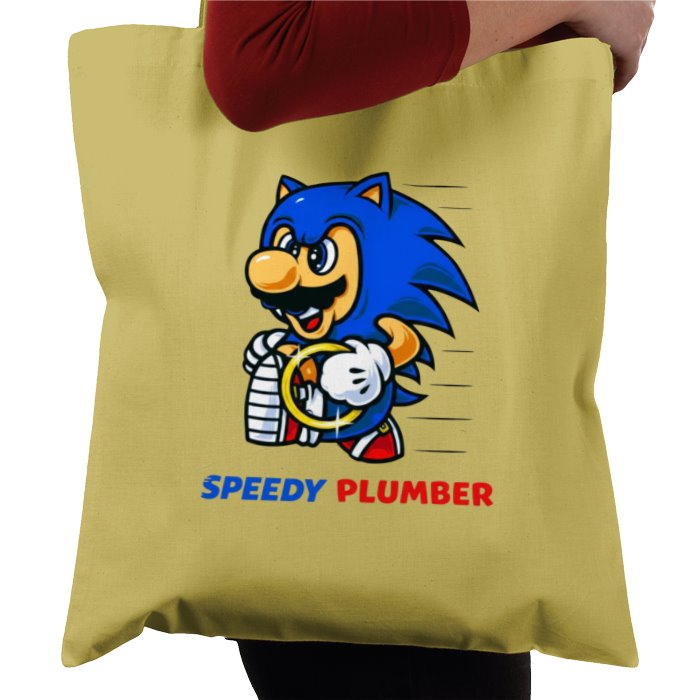 Super Mario Bro's x Sonic The Hedgehog - Speedy Plumber Tote Bag