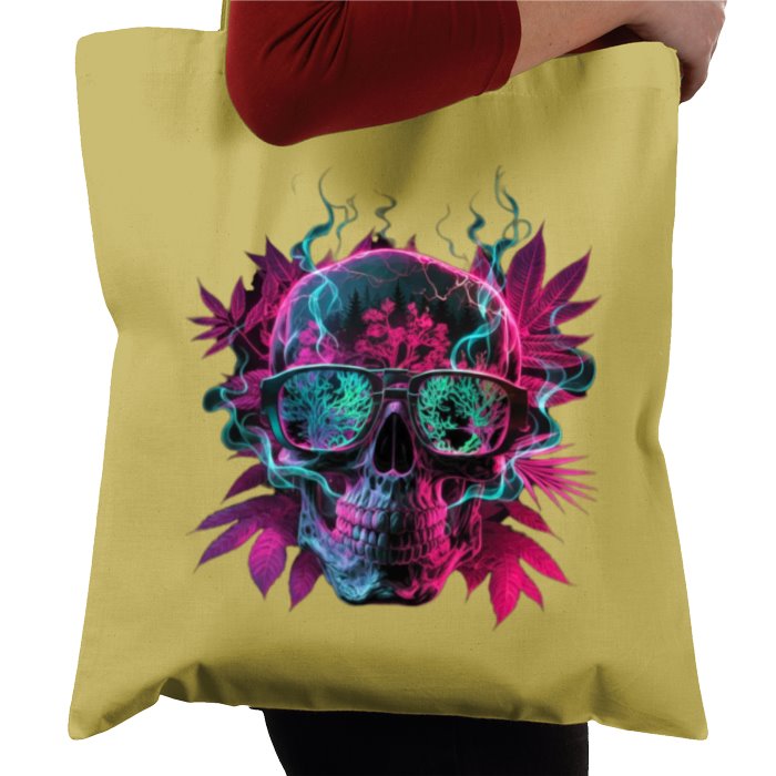 Skull Leaf Tote Bag