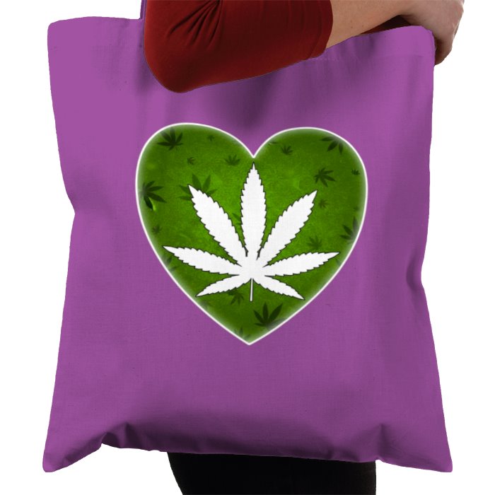 Cannabis Heart Tote Bag