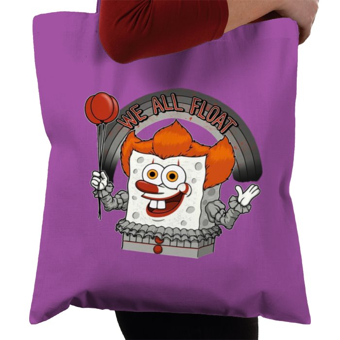 Pennywise IT x SpongeBob Square Pants - We All Float Tote Bag