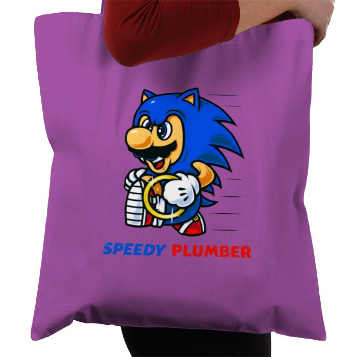 Super Mario Bro's x Sonic The Hedgehog - Speedy Plumber Tote Bag