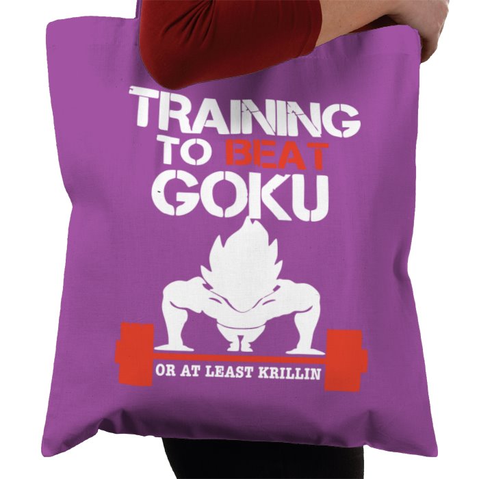 Dragonball Z - Training To Beat Goku Tote Bag