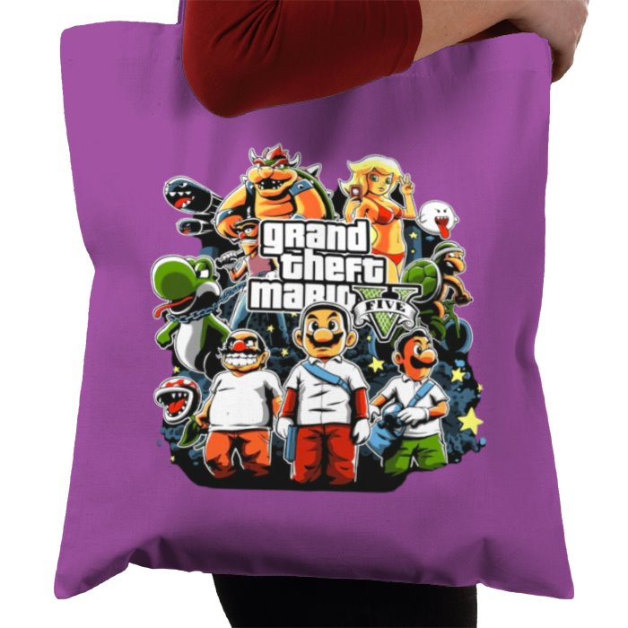 Grand Theft Auto & Super Mario Bro's - Grand Theft Mario Tote Bag