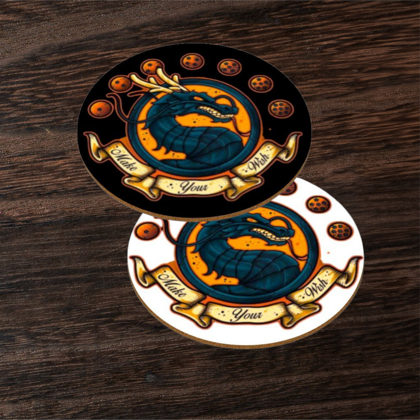 Dragonball Z x Mortal Kombat - Make Your Wish Round Coasters