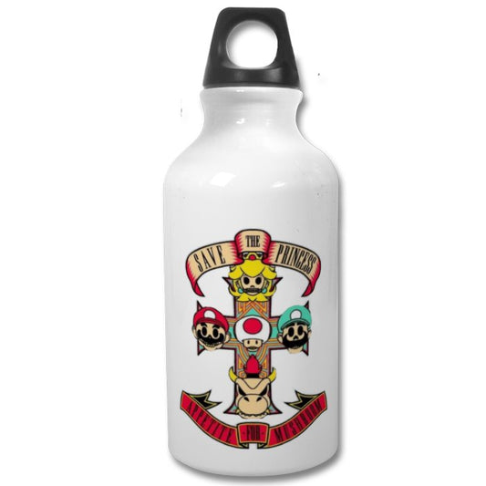 Super Mario Bro's & Guns And Roses - Appetite For Mushrooms Water Bottle