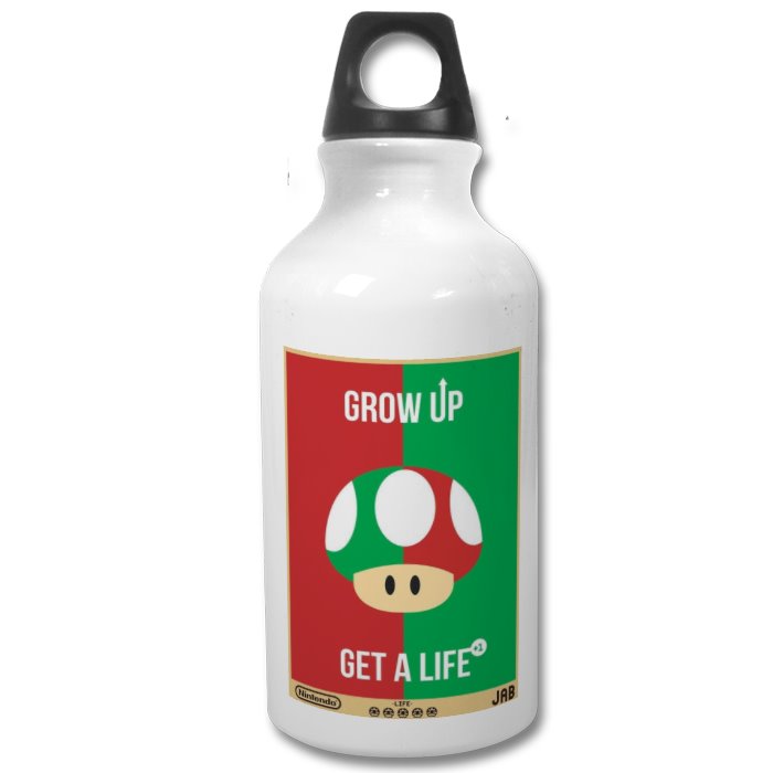 Super Mario Bro's - Get A Life Water Bottle