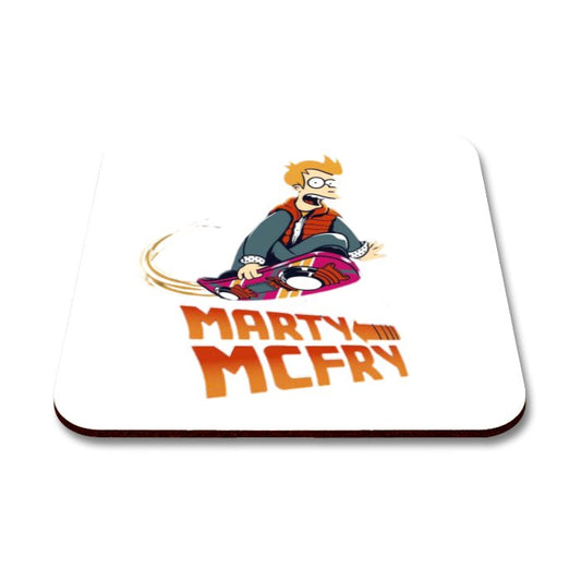 Futurama x Back To The Future - Marty Mc Fry Square Coaster