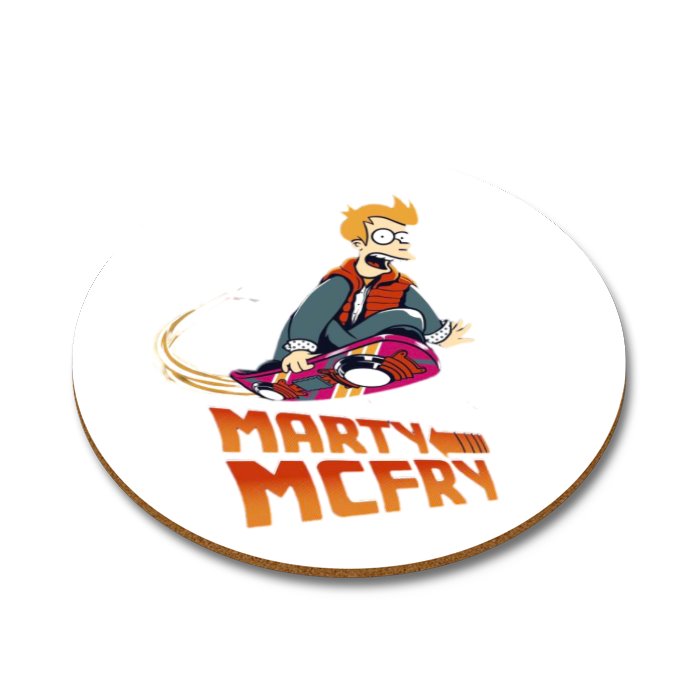 Futurama x Back To The Future - Marty McFry Round Coasters