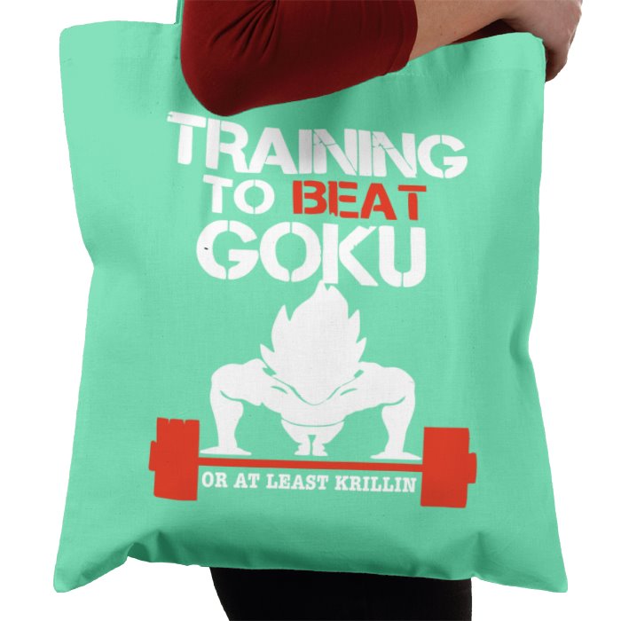 Dragonball Z - Training To Beat Goku Tote Bag