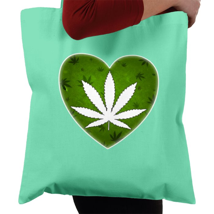 Cannabis Heart Tote Bag