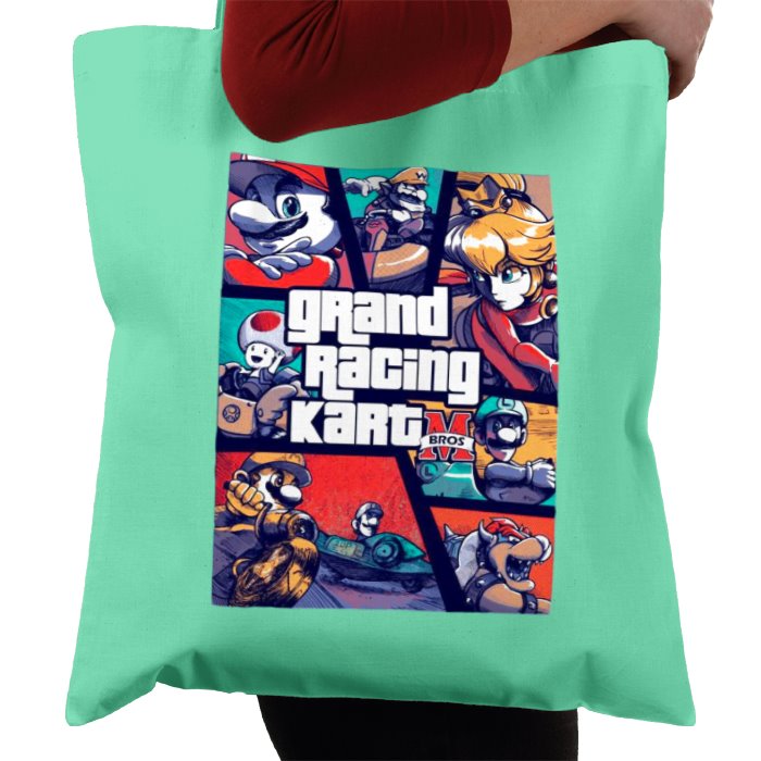 Mario Kart & Grand Theft Auto - Grand Kart Racing Tote Bag