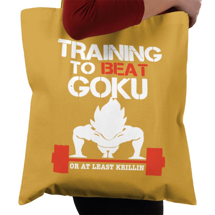 Dragonball Z - Training To Beat Goku Tote Bag